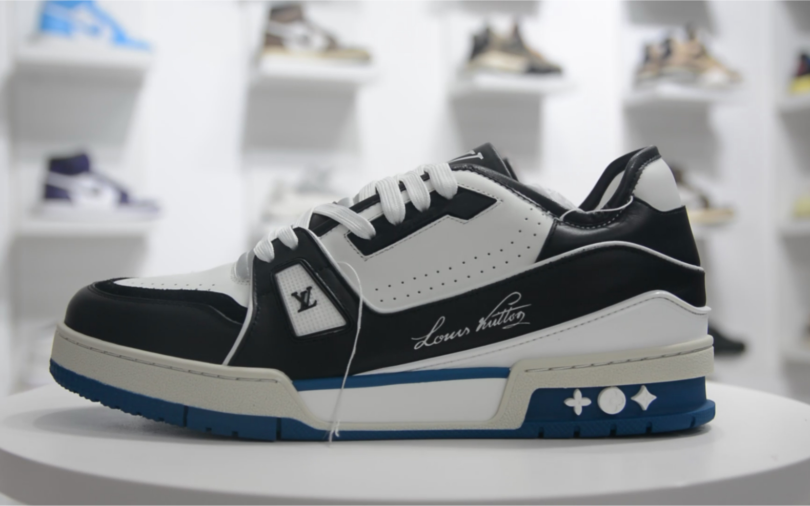 【权威实拍】lv 路易威登 trainer黑蓝