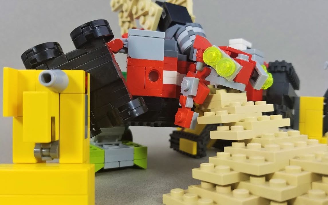 乐高moc教程 变形金刚电影迷你版挖地虎组合大力神 拼搭指南