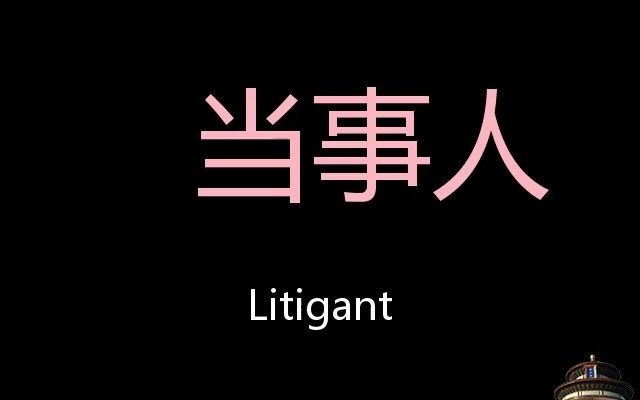 当事人 Chinese Pronunciation litigant哔哩哔哩bilibili