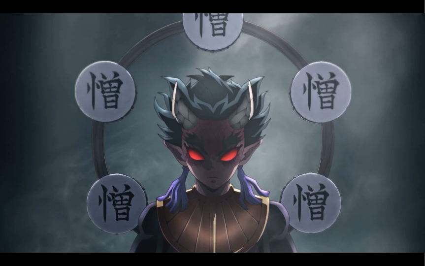 《鬼灭之刃》上弦之肆半天狗的八种形态,憎珀天是真的帅呀