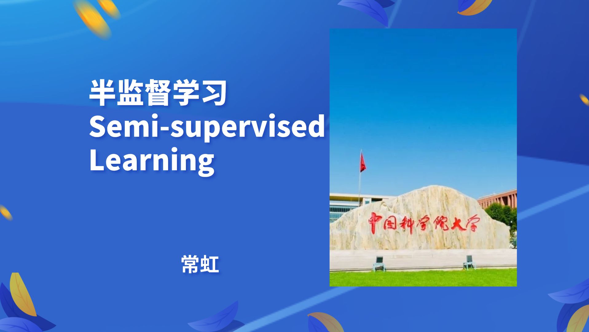 【半监督学习(Semisupervised Learning)】——常虹(中国科学院大学)哔哩哔哩bilibili