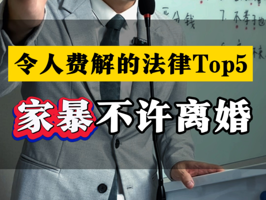 令人费解的法律Top5:家暴不许离婚#家暴零容忍 #婚姻法律咨询 #鞍山婚姻律师哔哩哔哩bilibili