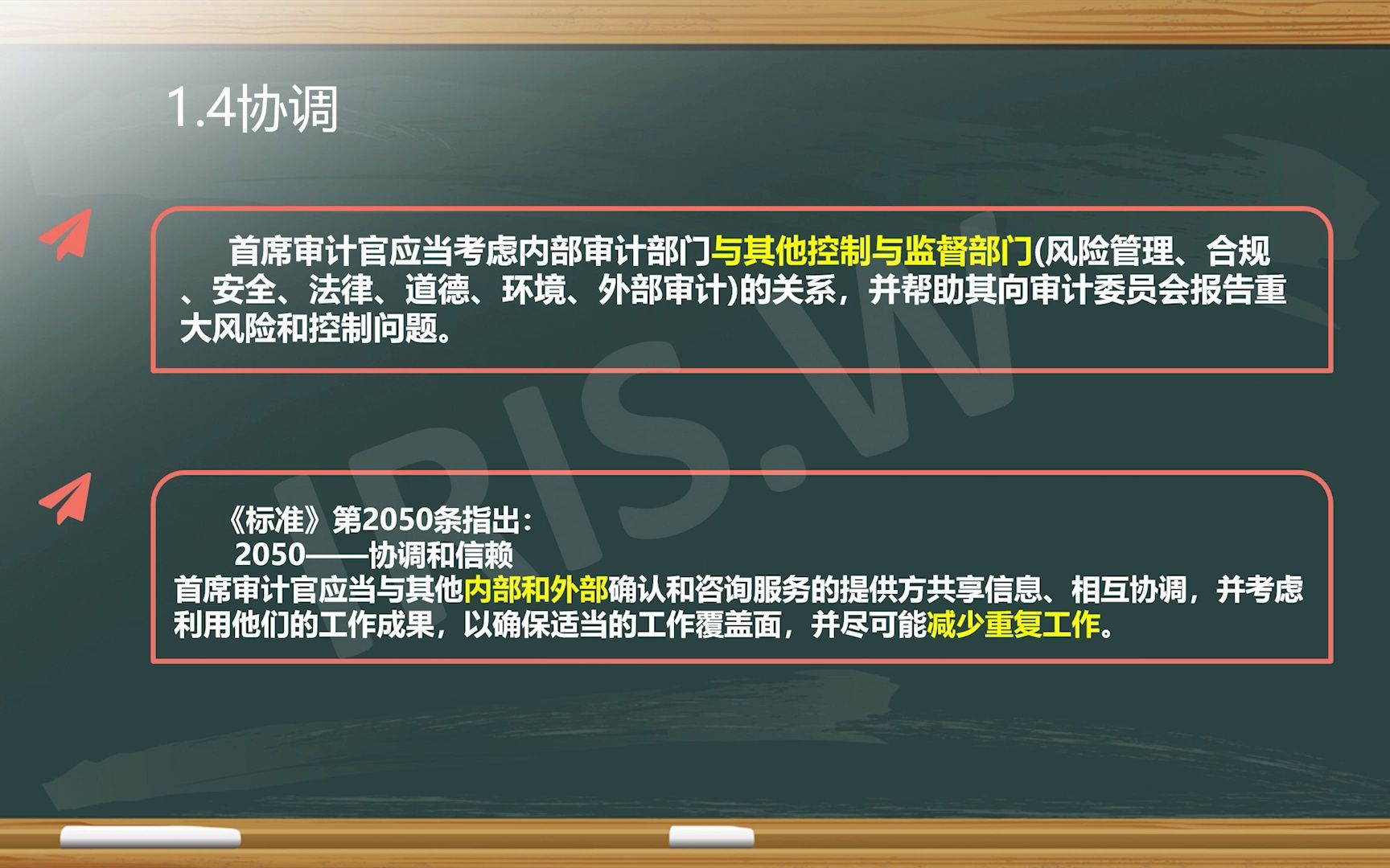 CIA 国际注册内部审计师 科目2《内部审计实务》1.4协调哔哩哔哩bilibili