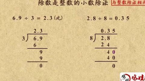 01 除数是整数的小数 除法 鸡娃网 五年级天天练乐乐课堂动画知识点讲解五年级奥数举一反三视频课程巧算速算高思奥数引导超越数学思维课 哔哩哔哩 Bilibili