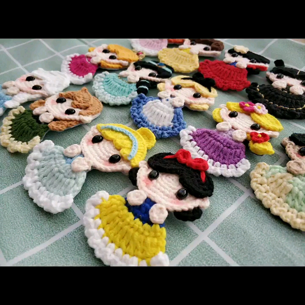 Crochet Princess Hair clips