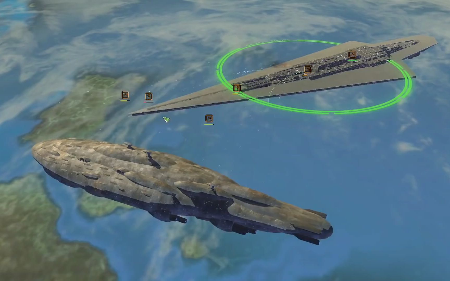 星球大战 帝国战争 蒙卡拉马里子爵级星际无畏舰vs执行者号超级歼星舰