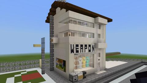 Minecraft 我的世界 建筑教学55 小型现代化工作屋 工具台一应俱全 哔哩哔哩 Bilibili