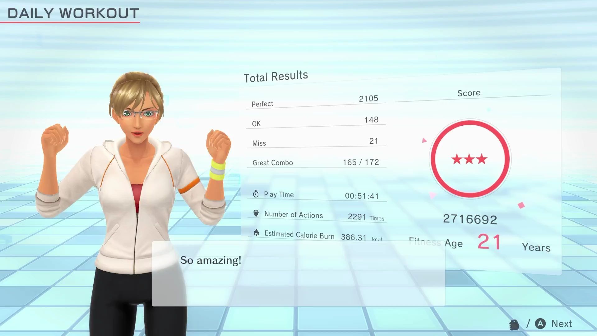 【有氧拳击2】第19天 魔鬼模式 运动54分钟 打出2216拳 消耗401千卡