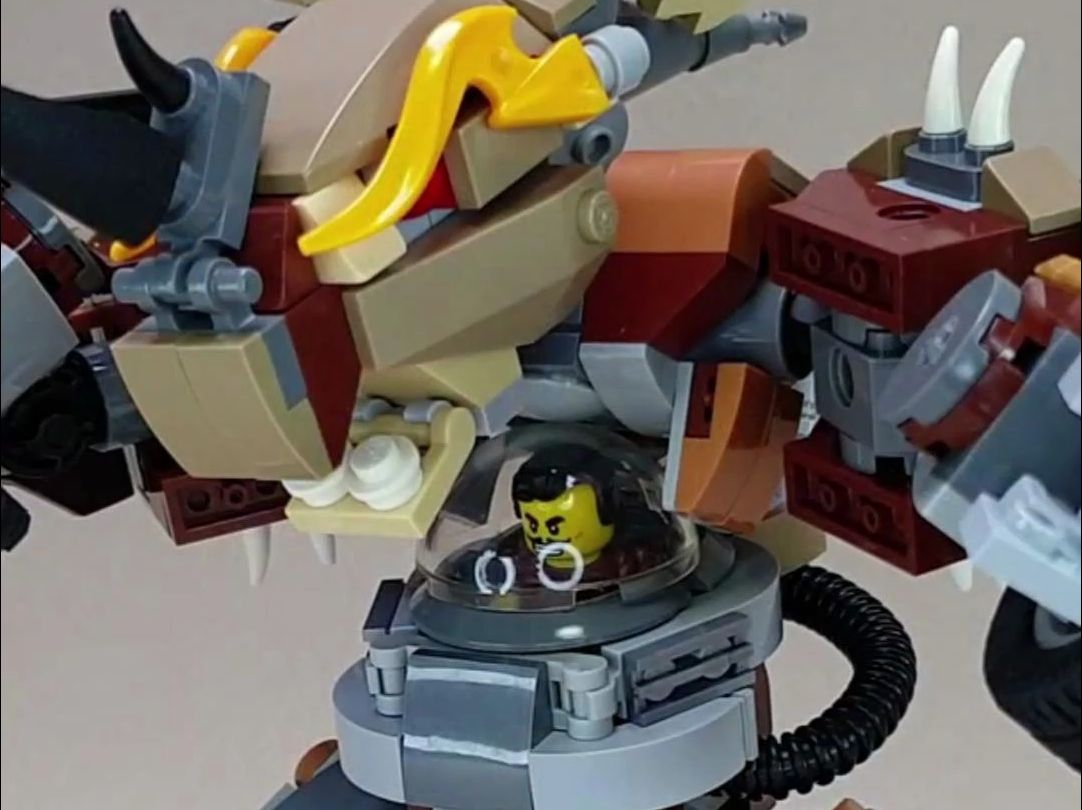 【乐高moc】犀牛勇士机甲-搭建定格动画(教程)-by carrot88 brick