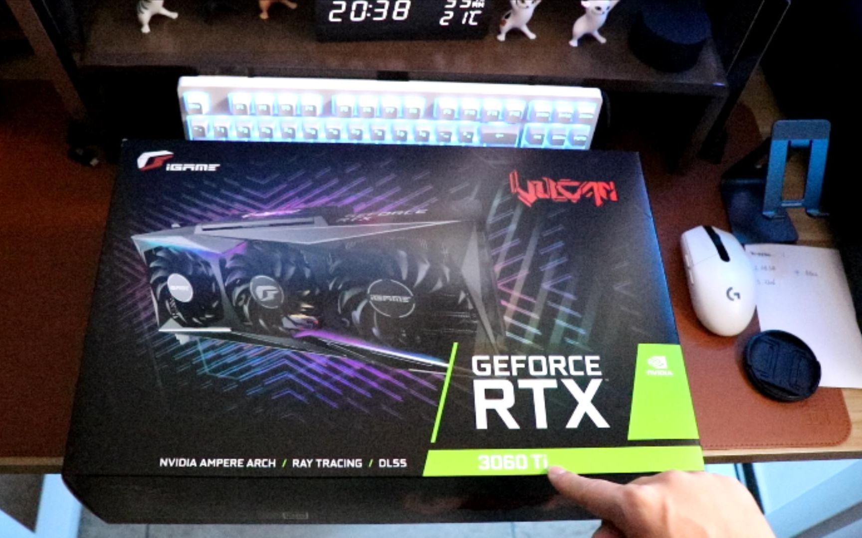 活动作品我的显卡有屏幕你的有吗七彩虹rtx3060ti火神开箱沉浸式开箱