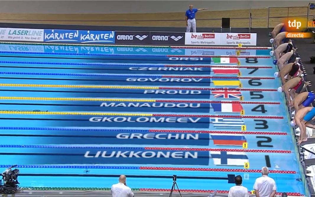 法国马纳多Manaudou Florent 50米自由泳21.32秒 2014年欧洲游泳锦标赛哔哩哔哩bilibili