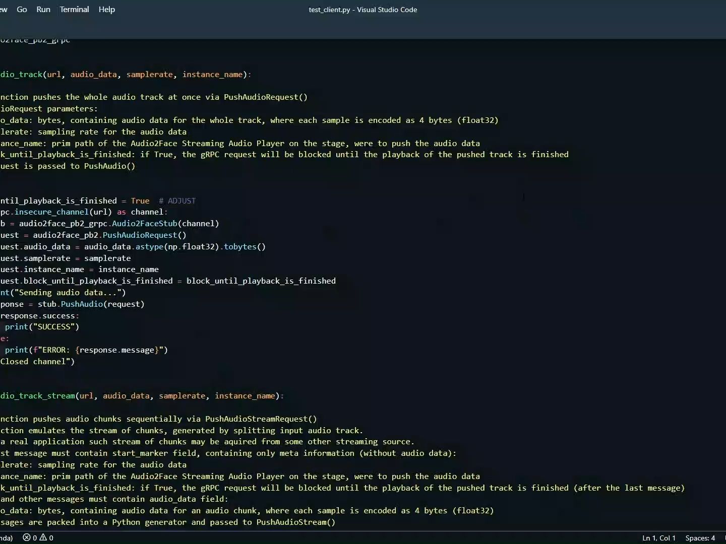 audio2face streaming audio player - overview