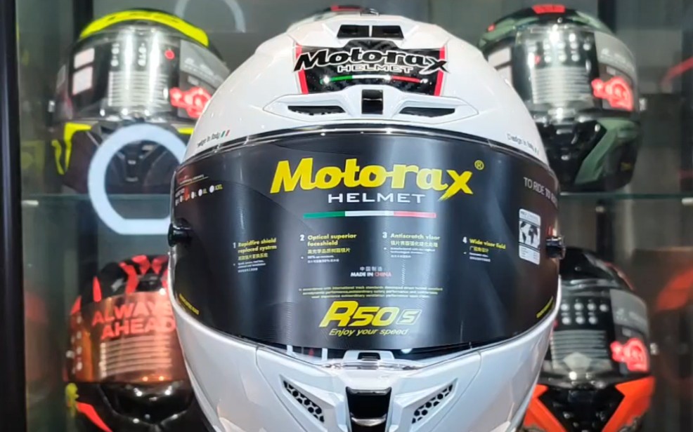 【头盔展示】摩雷士r50s极光白