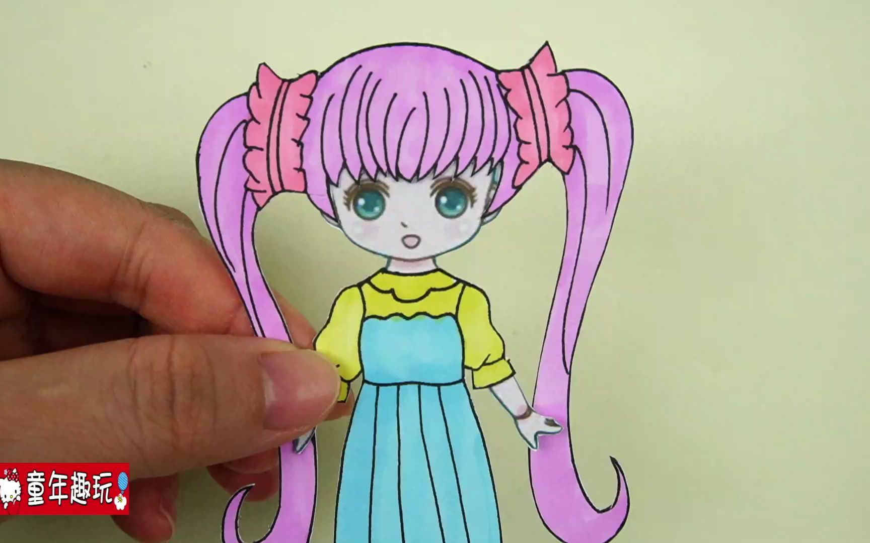 美少女战士纸娃娃手工卡通女孩长款复古裙装