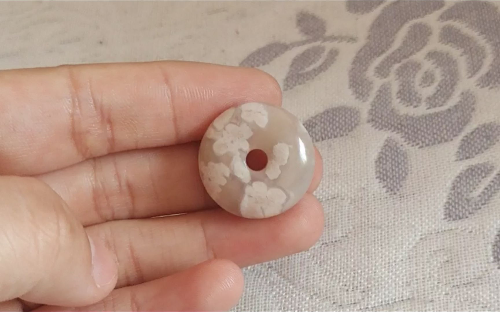 樱花玛瑙,平安扣,10号