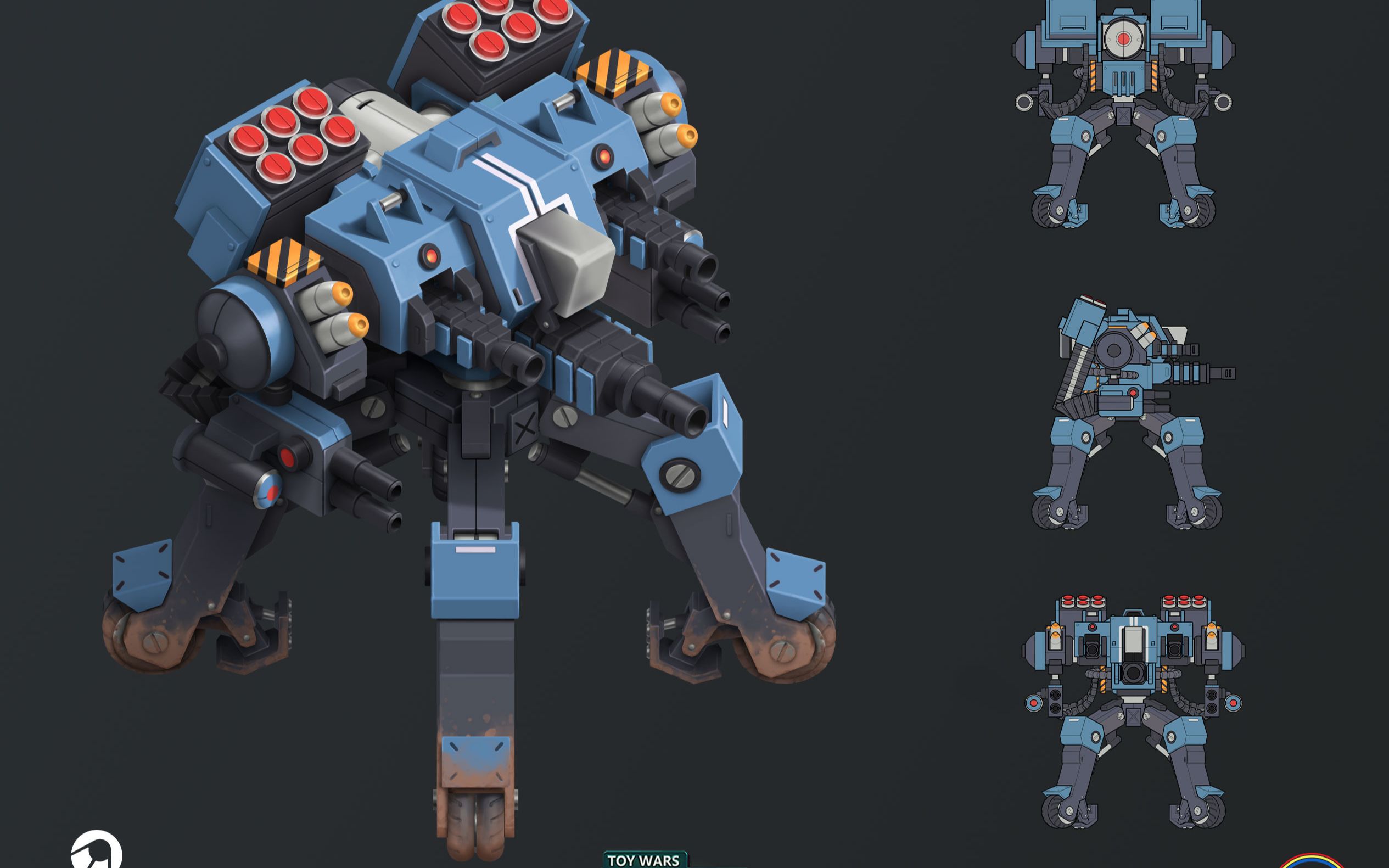 【maya机甲建模】人形机甲模型制作,次世代硬表面模型布线卡线教程