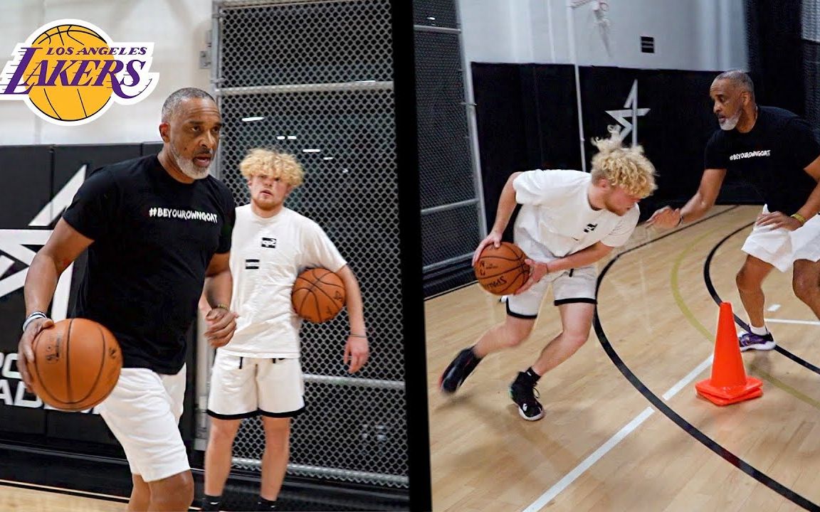 [图]Los Angeles Lakers COACH Puts Me Through NBA Workout! TJass来到洛杉矶湖人教练通过NBA的锻炼