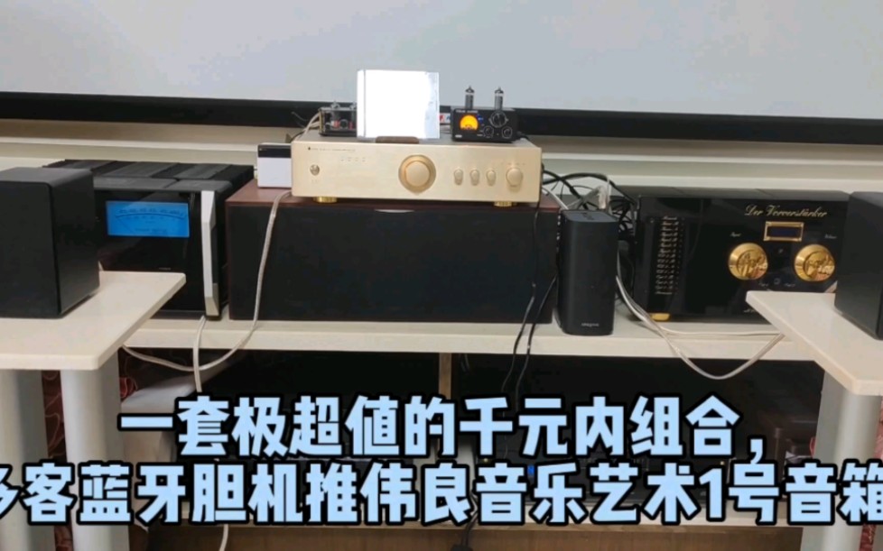 [图]一套极超值的千元内组合，多客蓝牙胆机推伟良音乐艺术1号音箱。雨果人声发烧碟黄红英《初次尝到寂寞》。