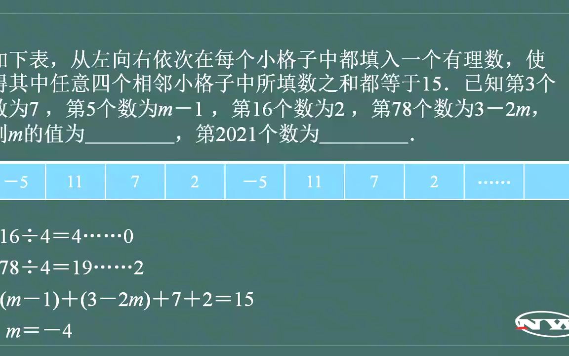 [图]探求规律问题有理数填表使相邻4个数和相等