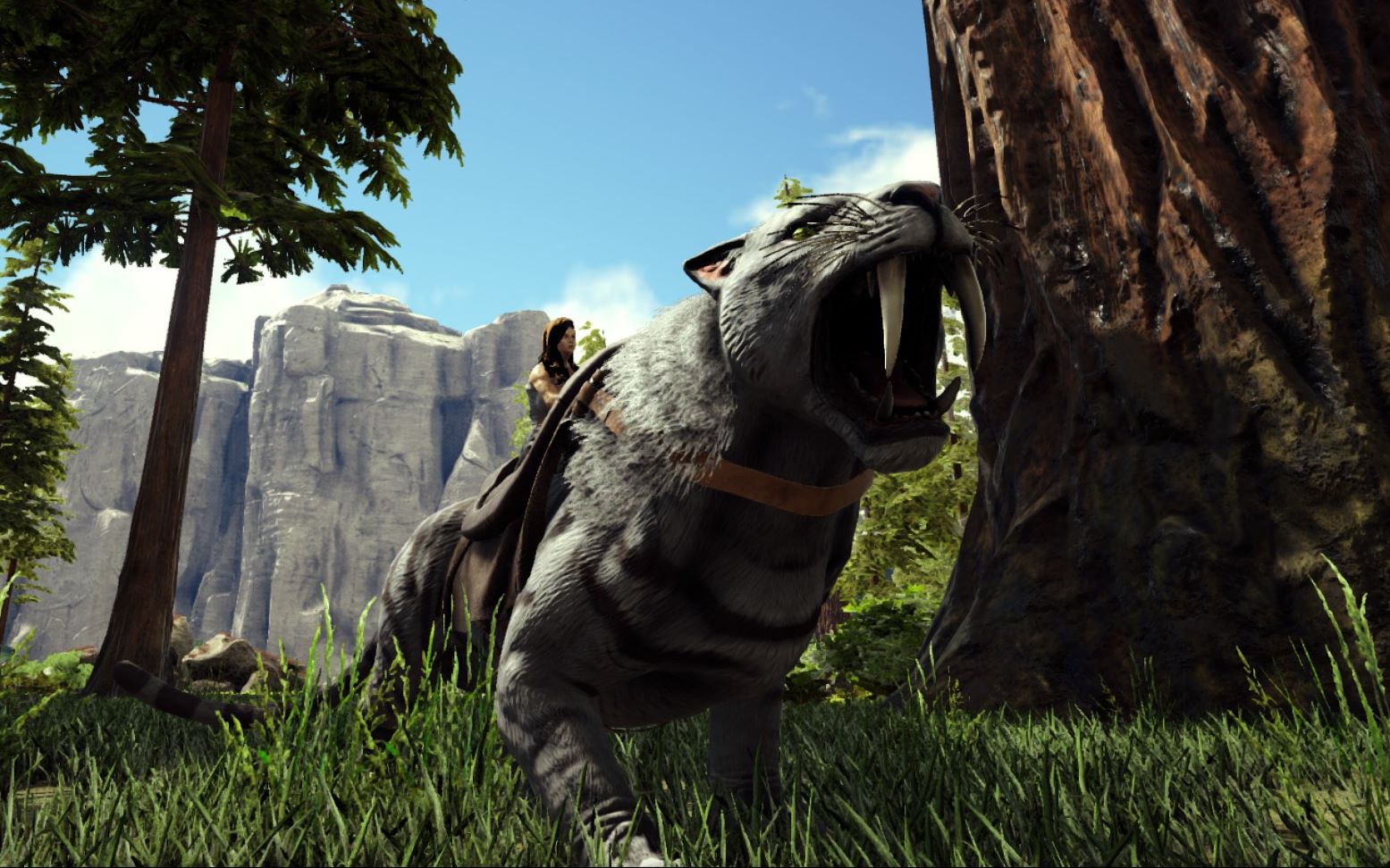 《方舟生存进化模组》加强的剑齿虎,那个弟弟长大了.