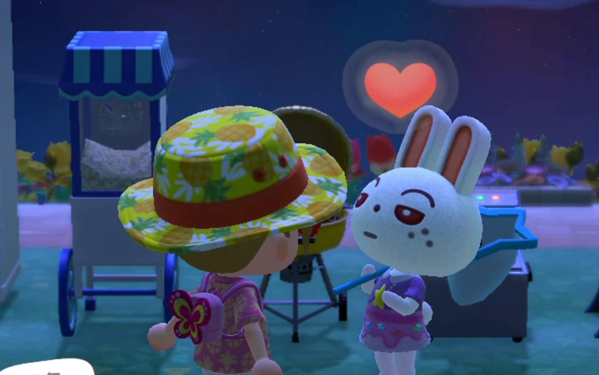 动物森友会想趁试胆大会和妹妹头贴贴的月兔普通