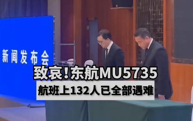 沉痛哀悼!东航MU5735航班上人员已全部遇难哔哩哔哩bilibili