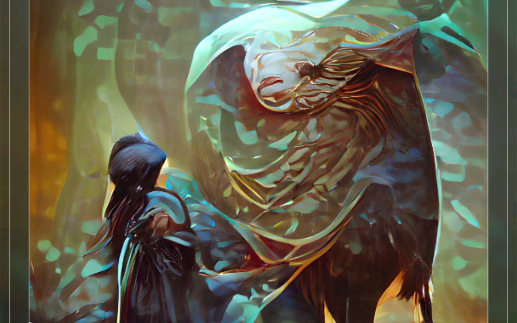 【ai画下的奈亚拉托提普(nyarlathotep),伏行之混沌,千面之神,外神之