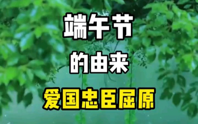 端午节的由来,关于端午节的这些你都知道吗?哔哩哔哩bilibili