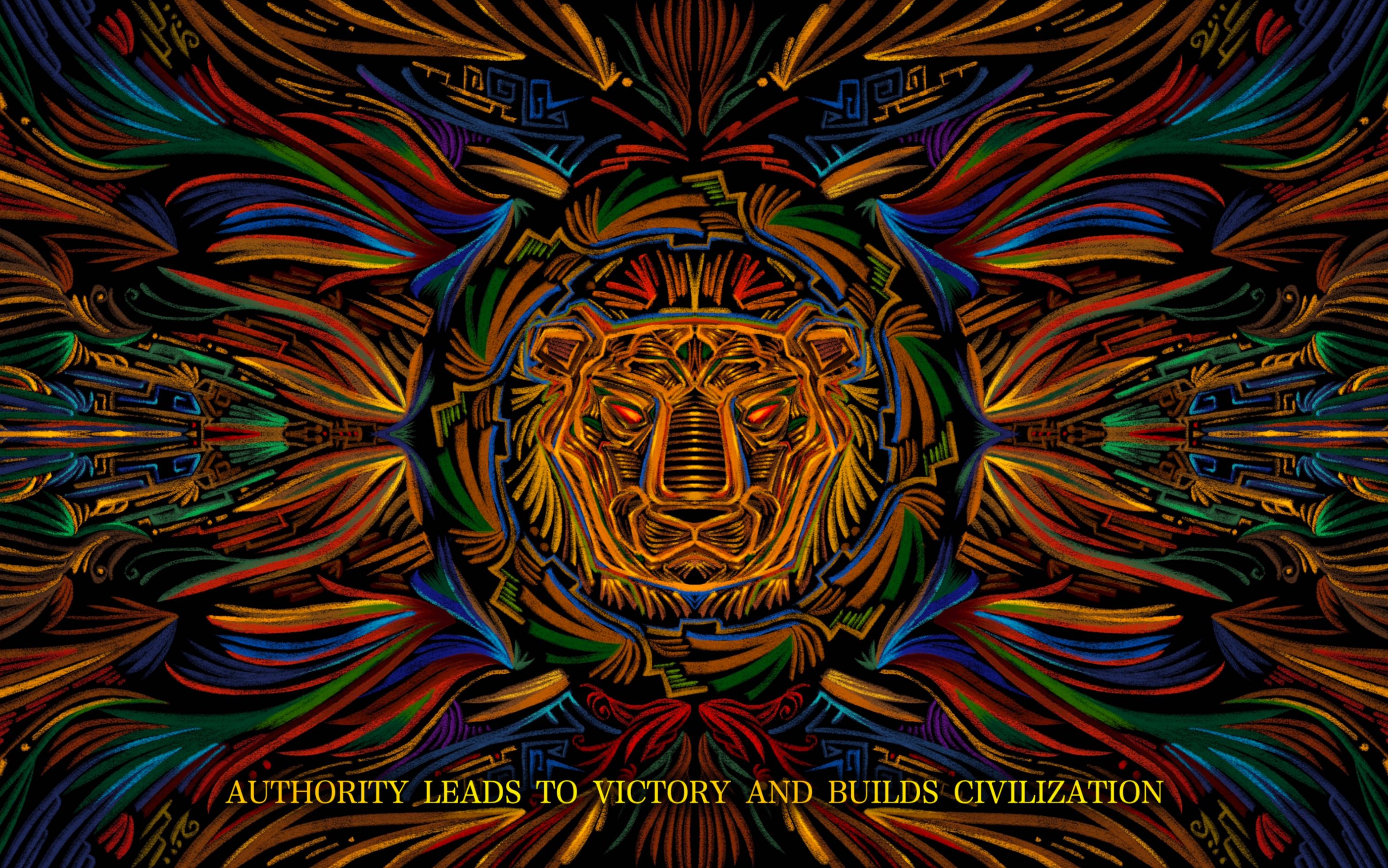 五彩斑斓的黑狮子王procreate纹样设计