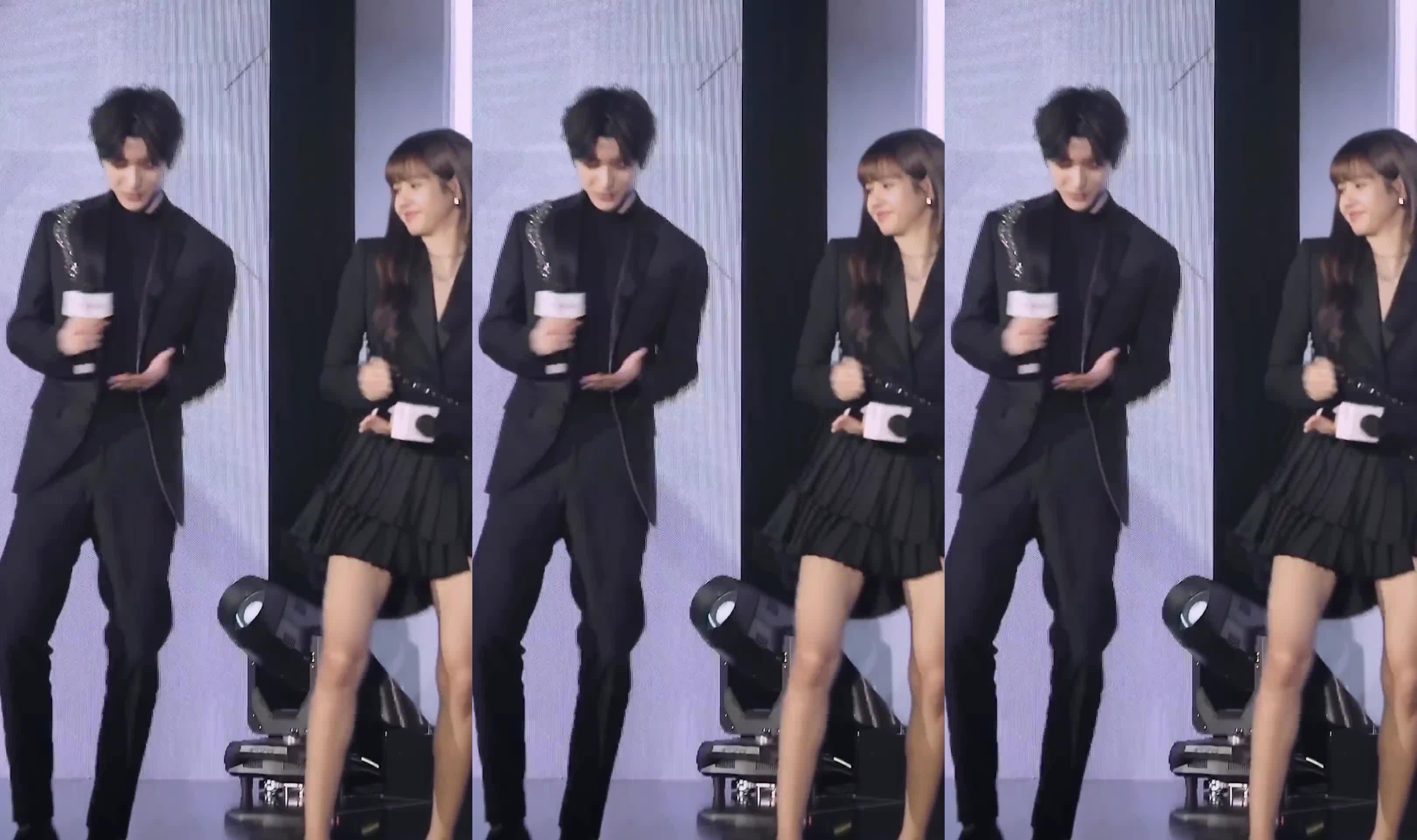 蒜舞两个大长腿实在太养眼了有没有lisalisa舞蹈蔡徐坤歌曲好想抱住你