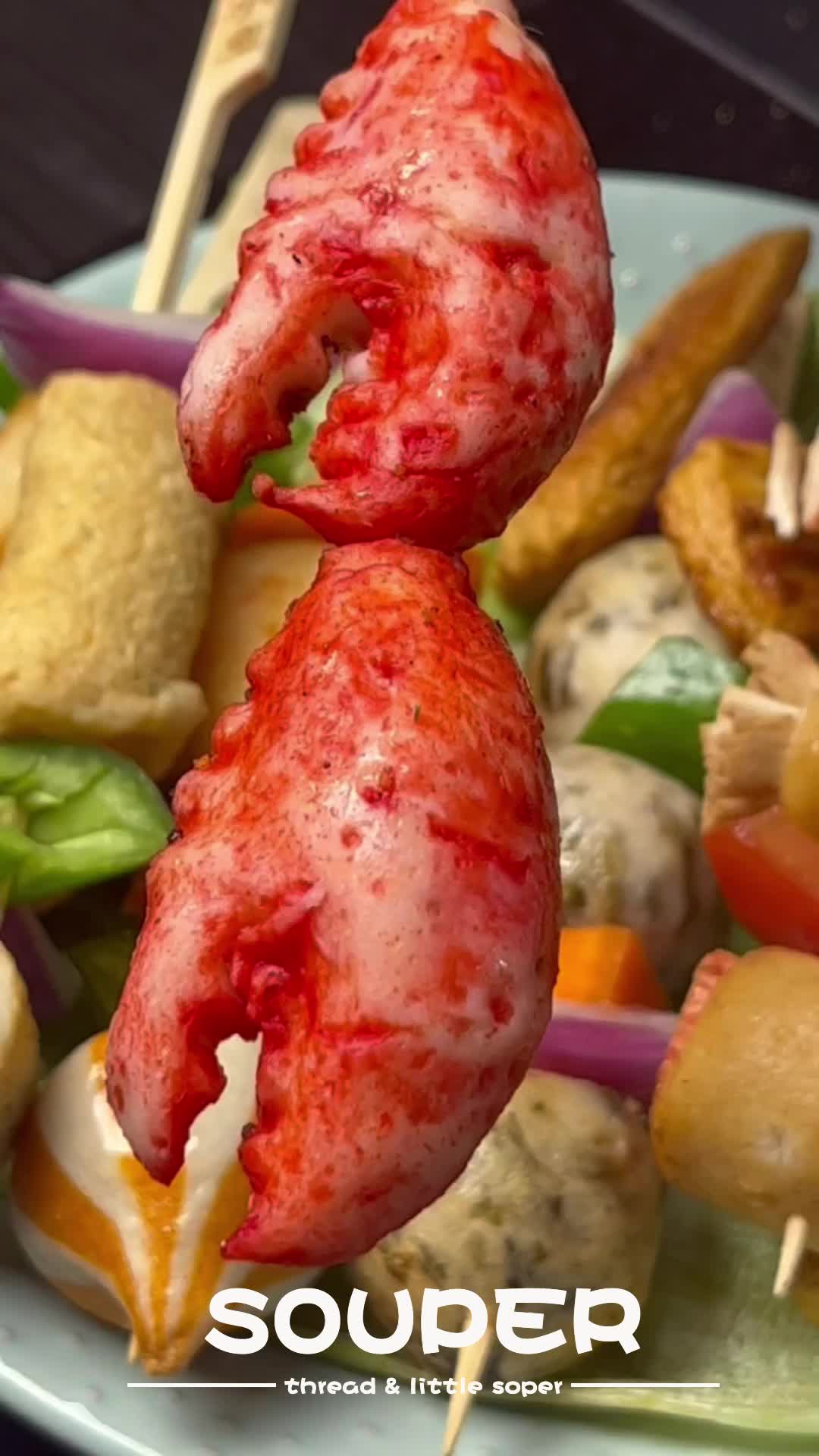 关东煮麻辣烫火锅冷冻食材仿龙虾钳串串丸子