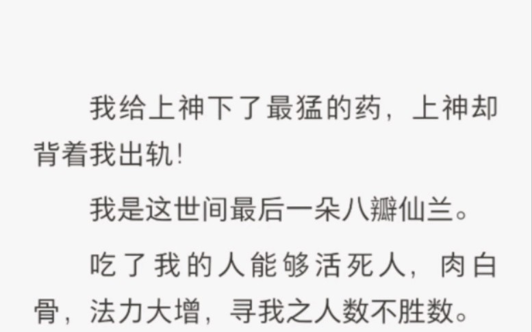 我给上神下了最猛的药,上神却背着我出轨,我是这世间最后一朵八瓣仙兰哔哩哔哩bilibili