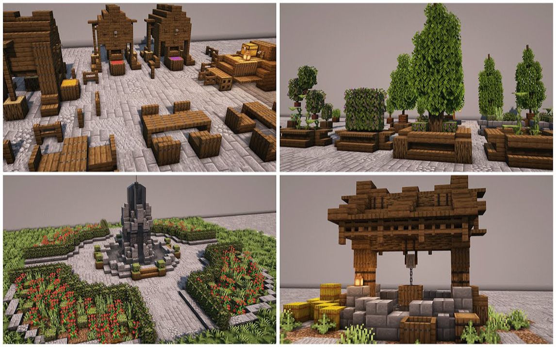 【minecraft建筑教程】50 村庄建造想法