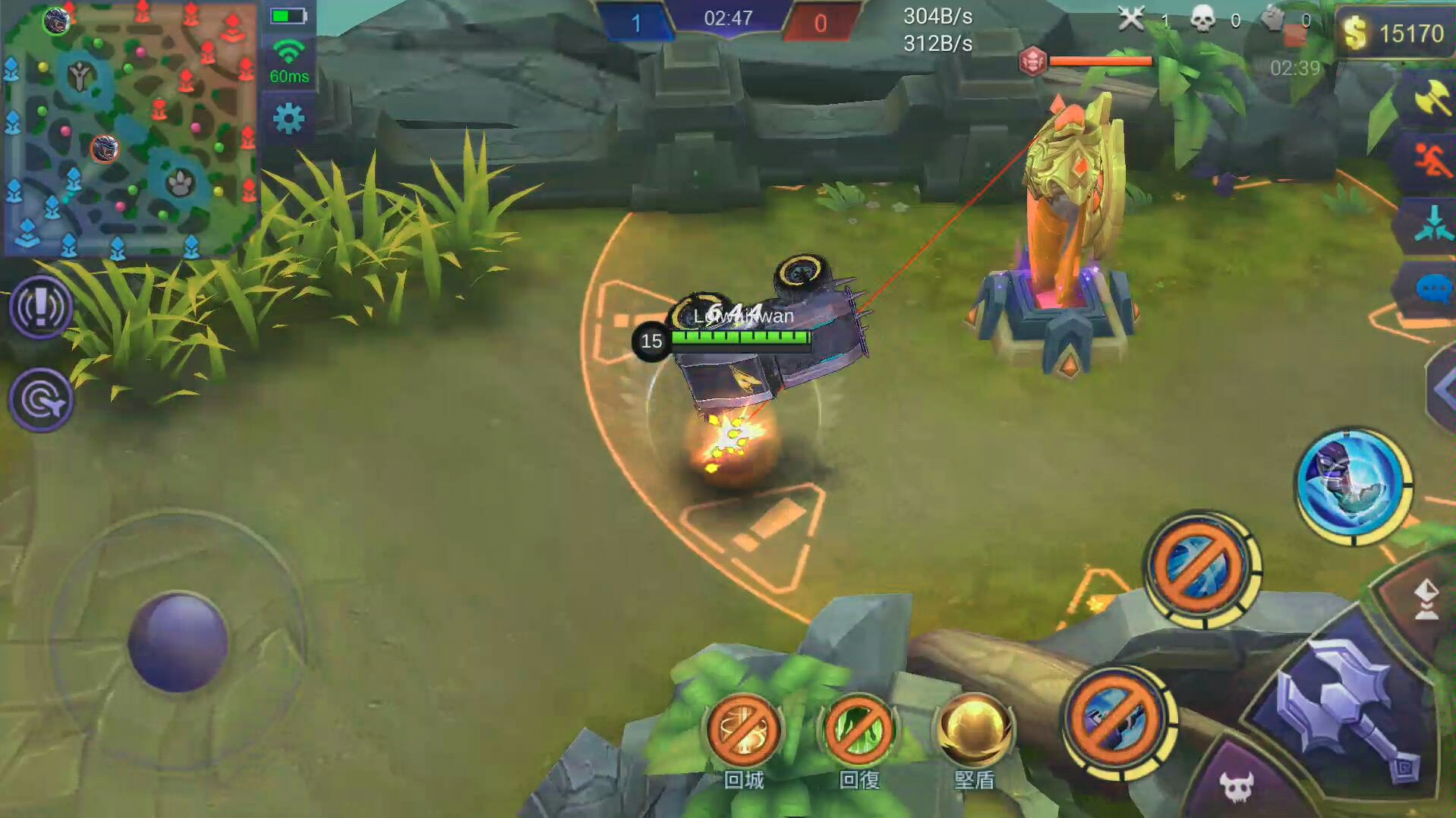 只要我开的够快连防御塔都躲给你看mobilelegends