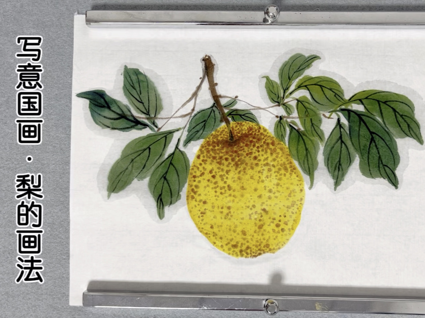 写意国画—梨的画法-国画老师的小课堂-国画老师的小课堂-哔哩哔哩