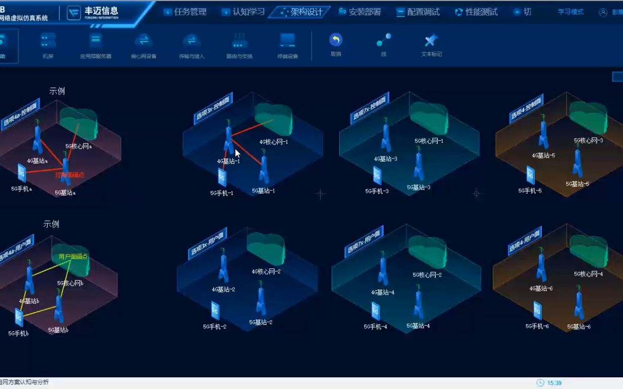 实验工坊WEB版5G移动通信系统5G组网方案认知与分析案例哔哩哔哩bilibili