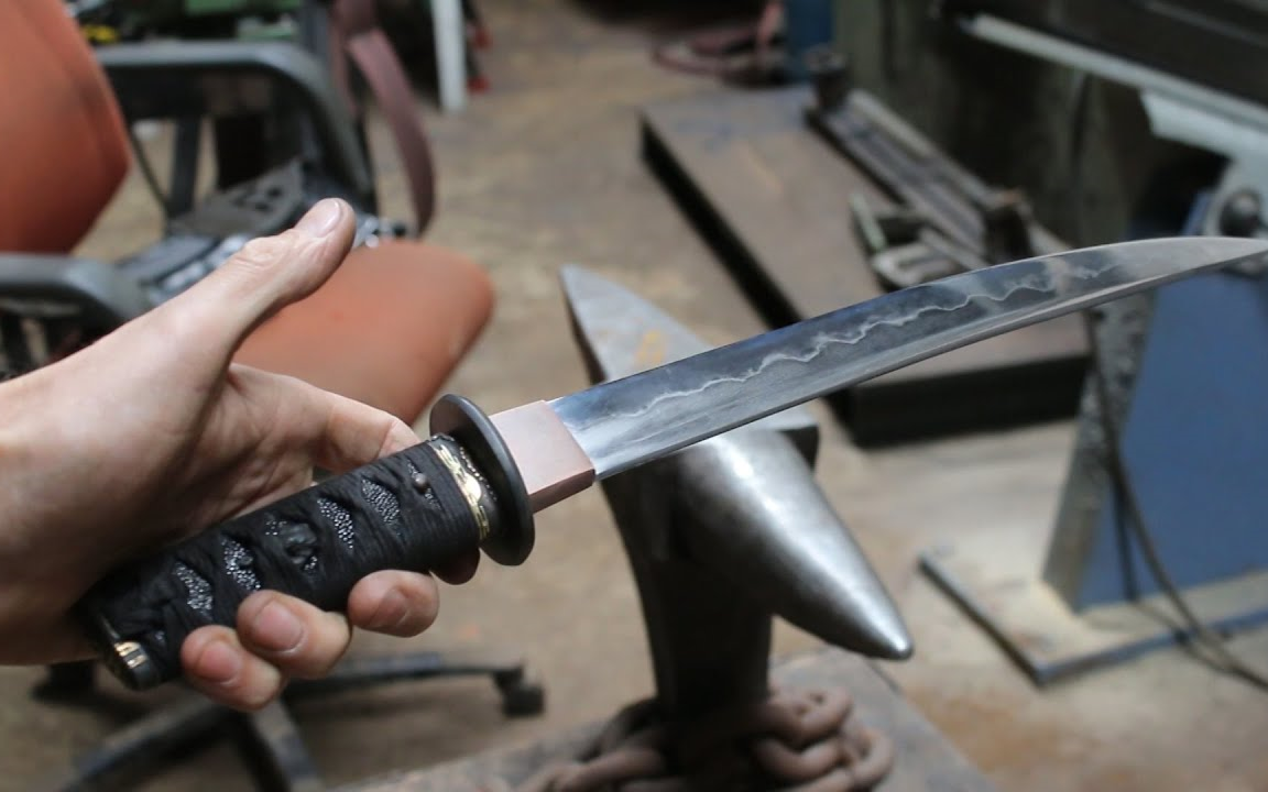 荷兰大胡子刀匠 锻造日本短刀 part 4 打造刀柄 forging a tanto