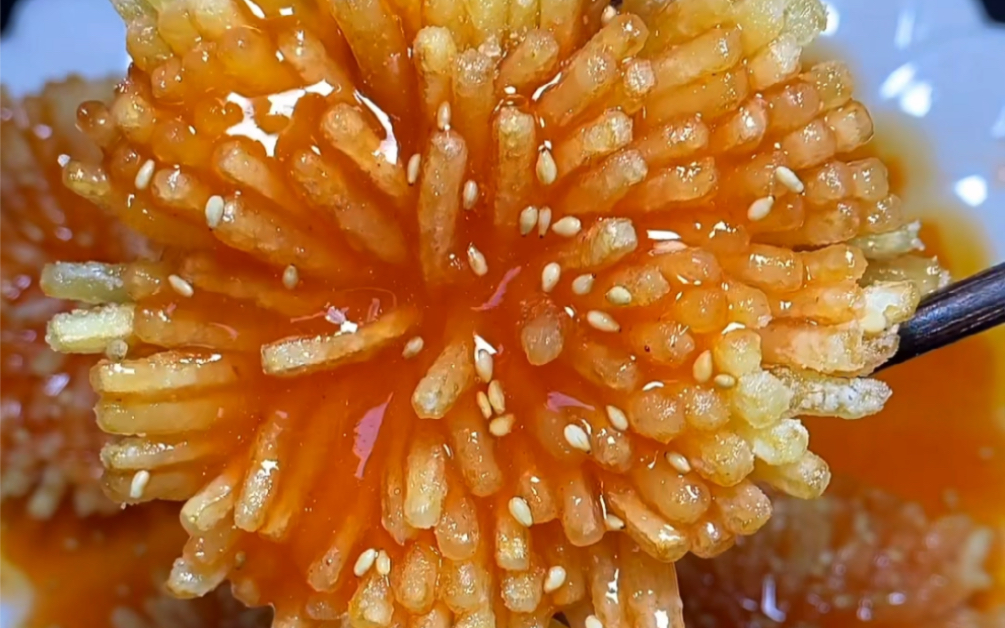 菊花土豆,糖醋土豆