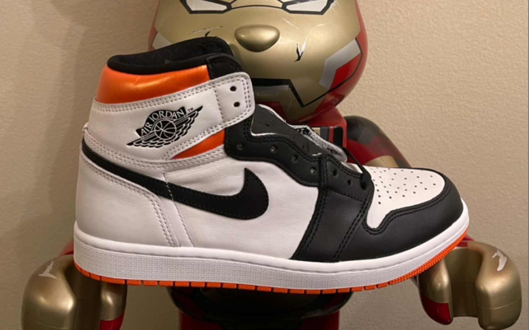 活动作品airjordan1黑白橙脚趾40开箱评测