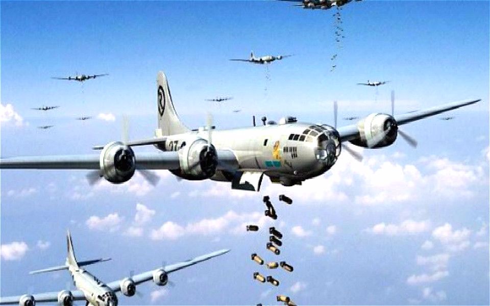 [图]空战盛宴，B-17轰炸机痛击德军歼击机，快进一秒算我输，合集#28