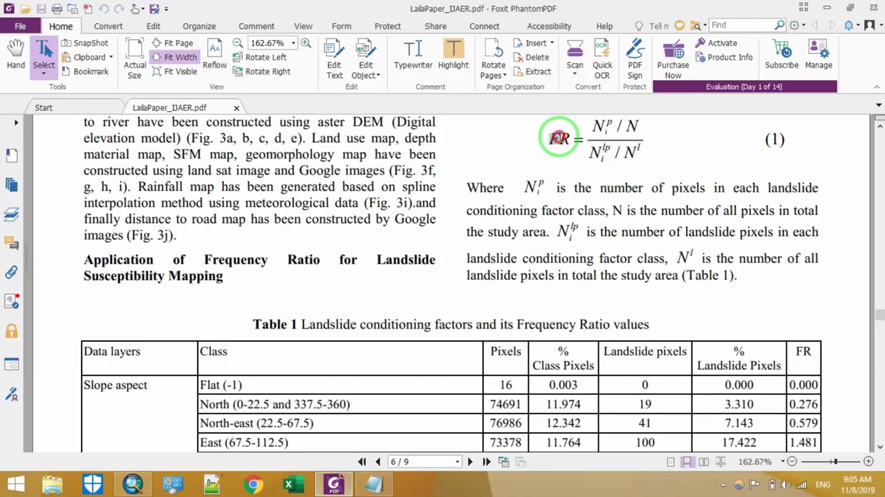 [图]landslides susceptibility assessemnt using frequently ration approach /滑坡敏感性制图