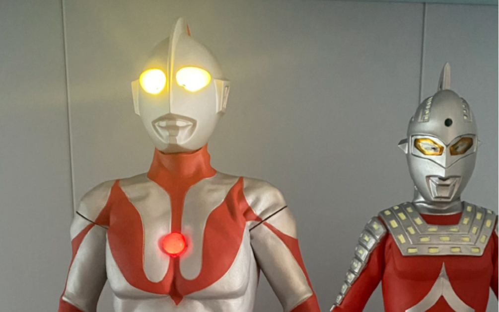 国产翻模xplus大怪兽系列奥特曼50cm初代奥特曼c脸改灯手抖有点溢胶了