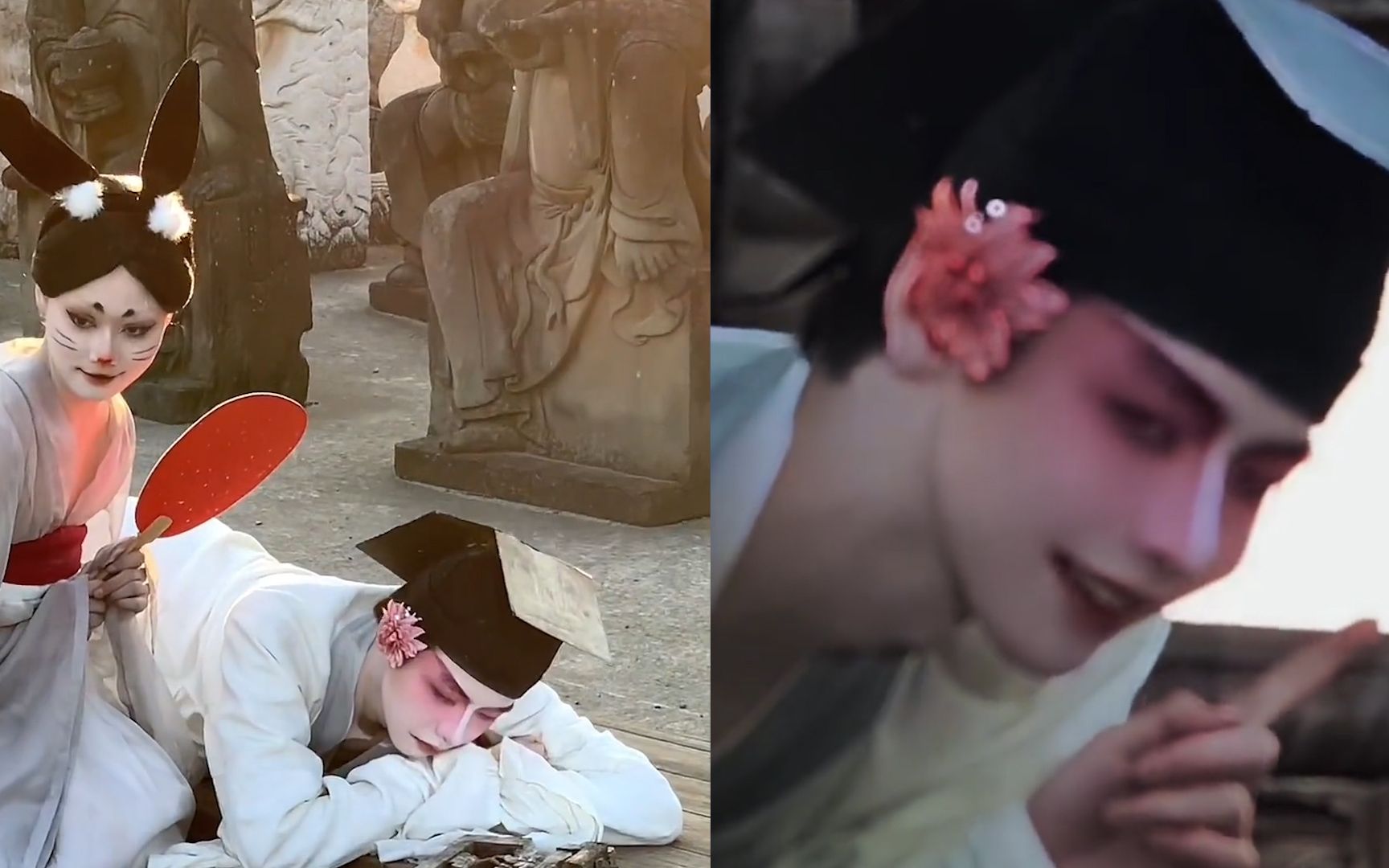 男生仿妆《中国奇谭》里的狐面书生,一颦一笑惟妙惟肖:太惊艳!