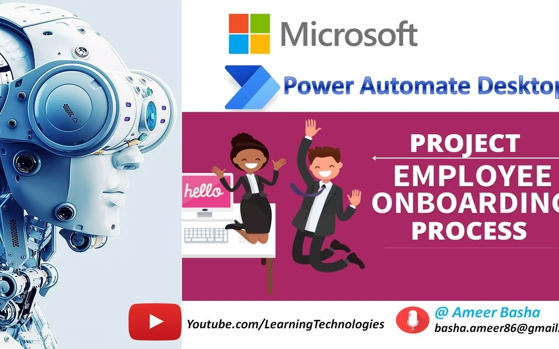 [图]Power Automate Desktop __ Project _1 _ HR Usecase - Employee Onboarding Process