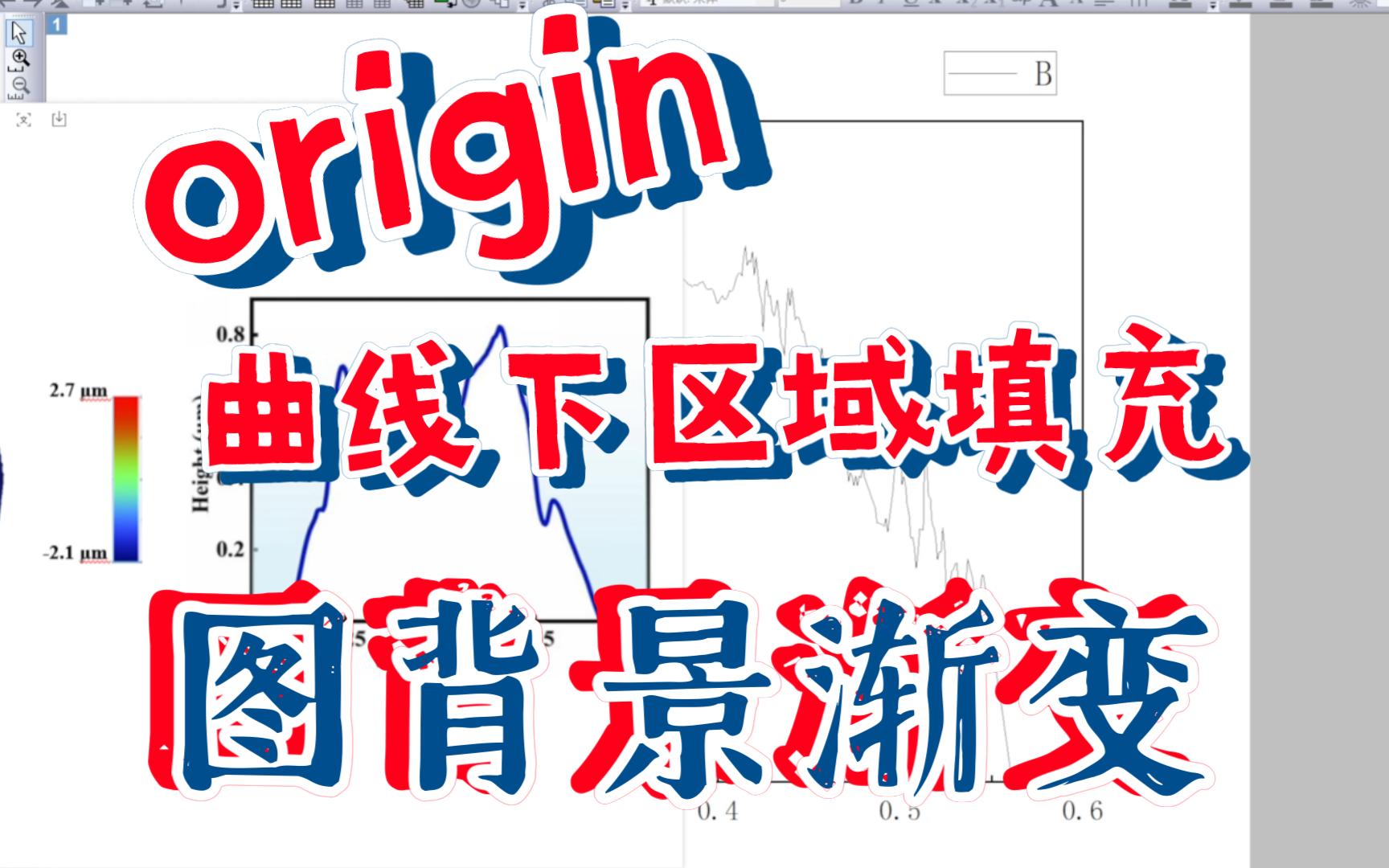 origin技巧 | origin如何将曲线下区域进行填充,如何设置数据图背景渐变哔哩哔哩bilibili