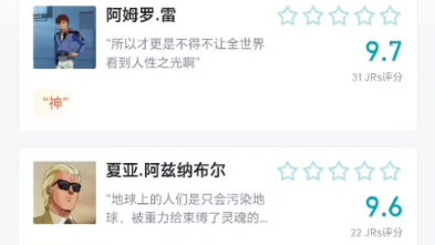 【虎扑评分】机动战士高达系列角色哔哩哔哩bilibili