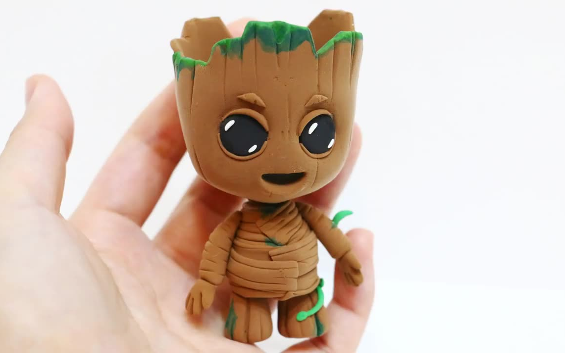 【油管】啊酿啊酿捏《银河护卫队》里的树人格鲁特q版~婴儿格鲁特