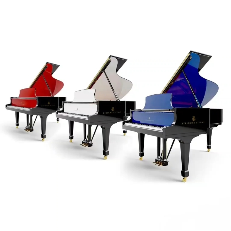 steinway & sons施/斯坦威红白蓝幻彩三角钢琴原装进口上海妙缘钢琴