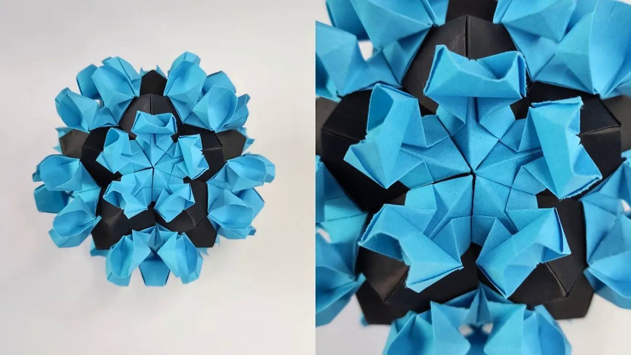 【origami library】金星折纸花球制作教程origami venus slipper