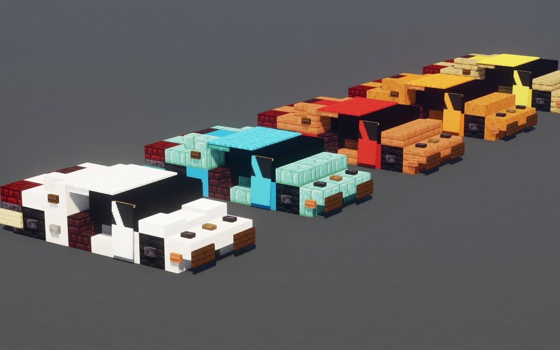 minecraft载具教程兰博基尼aventador跑车151比例